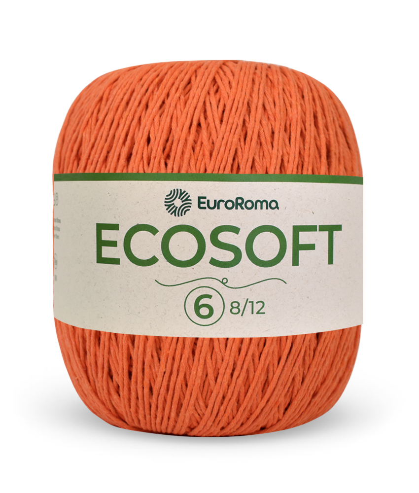 Barbante Ecosoft N6 Euroroma  - 750 (Laranja)