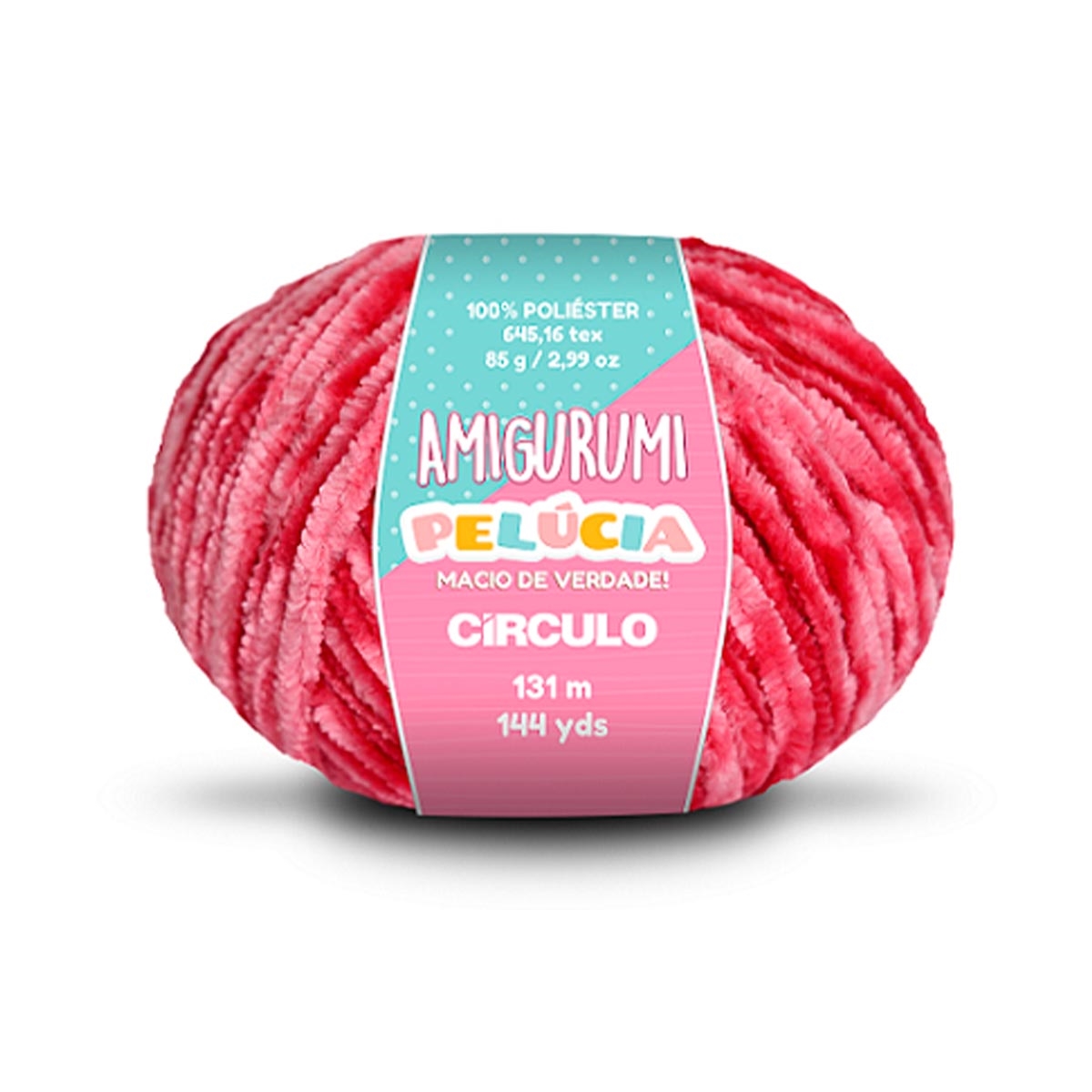Linha Amigurumi Pelúcia Círculo 3528 (Carmim)