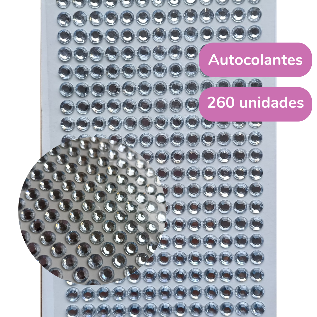 Cartela de Adesivos de Lantejoulas  (6mm)