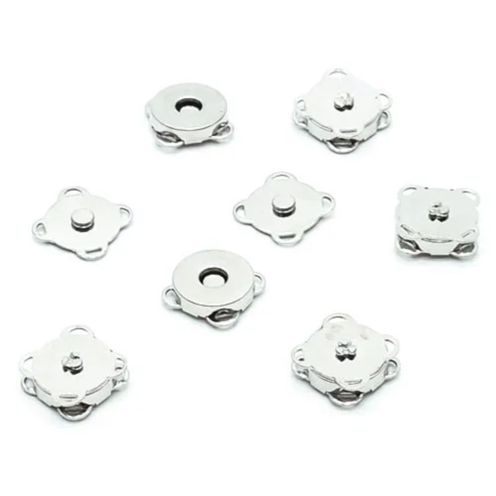 Botão Magnético Prata 14mm - 6 unidades - Círculo