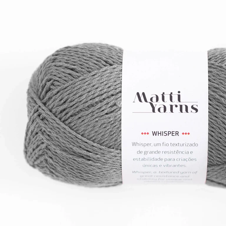 Fio Whisper Matti Yarns - Cor 9002 (Cinza)