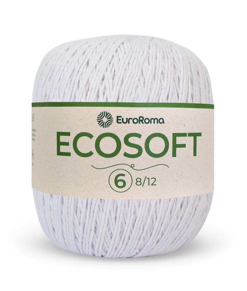 Barbante Ecosoft N6 Euroroma  - 200 (Branco)