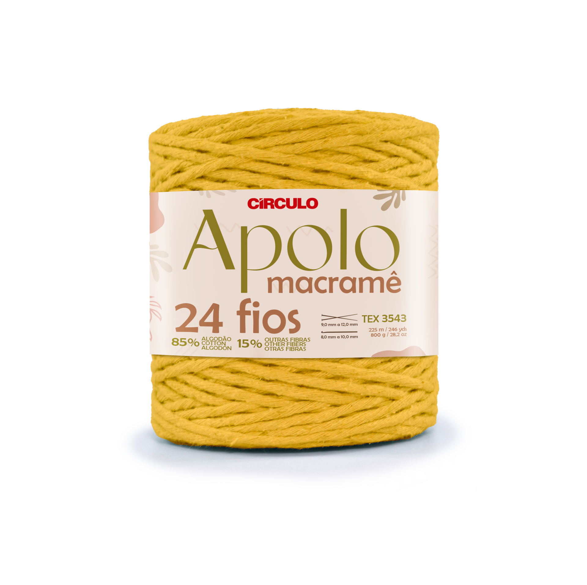 Apolo Macramê Circulo 1660 (Amarelo)