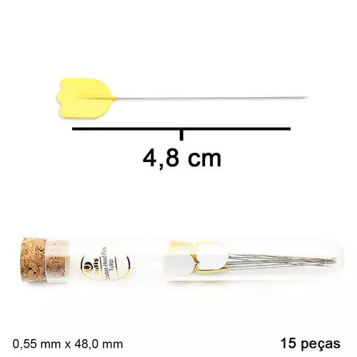 Alfinetes Tulip Cabeça Fina Tulipa- 15 unidades