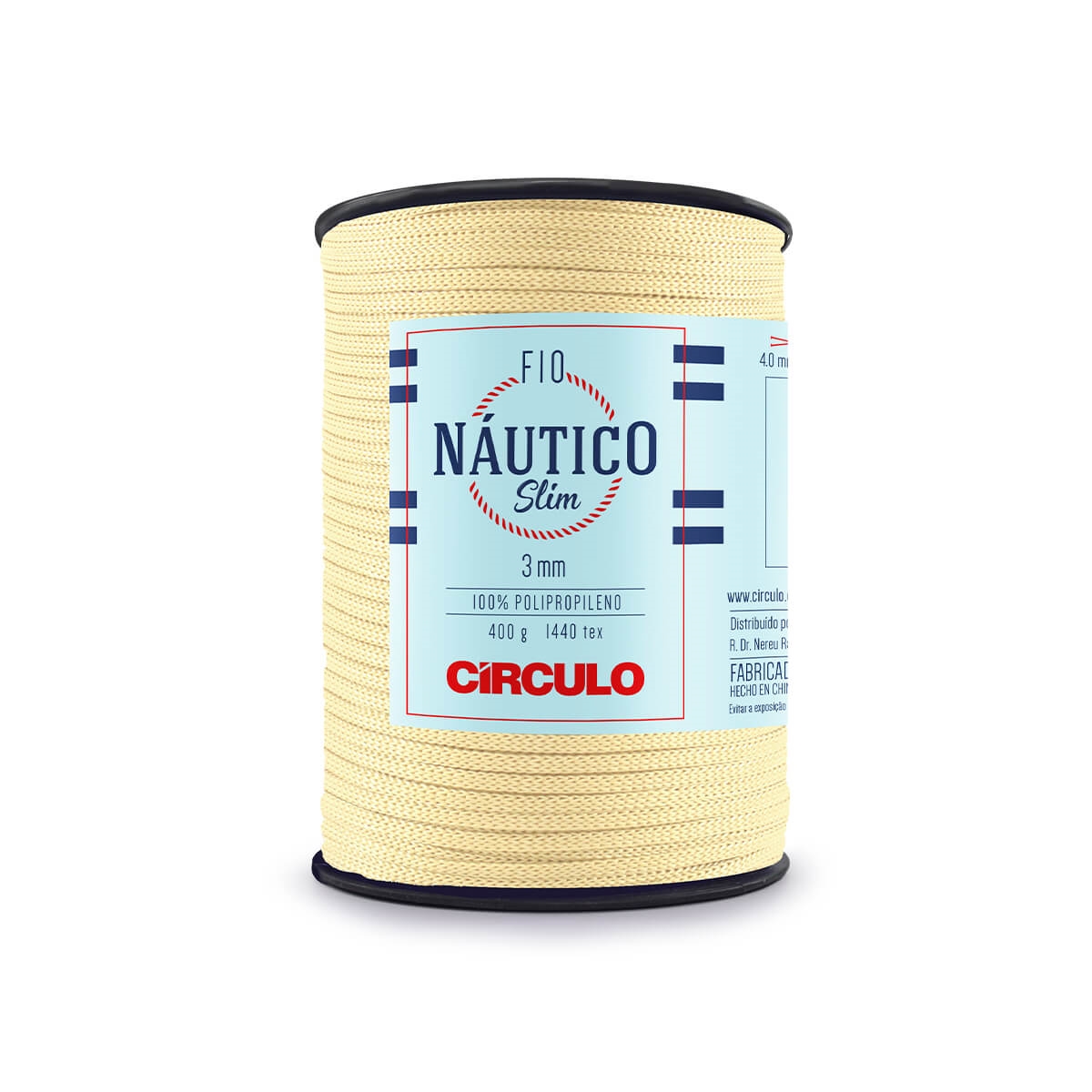 Fio Náutico Slim 3mm  Círculo 7684  (Porcelana)