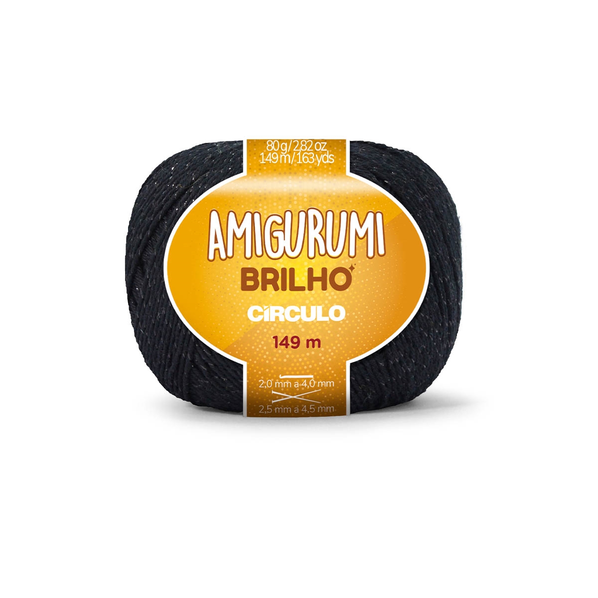 Linha Amigurumi Brilho Círculo 8990 (Preto)