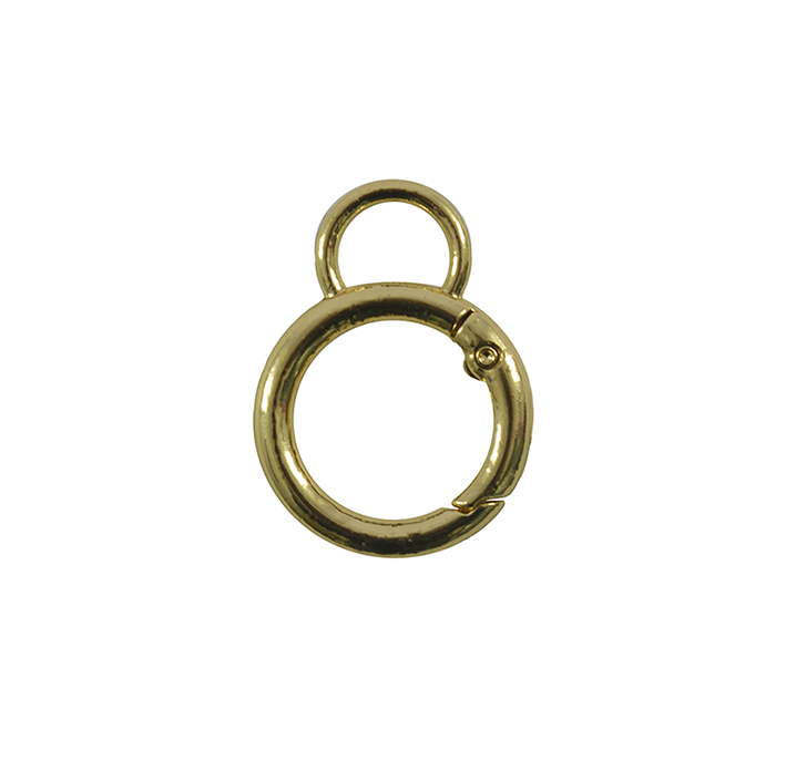 Mosquetão Bola  Dourado 37 x 11mm - 6 unidades  - Círculo