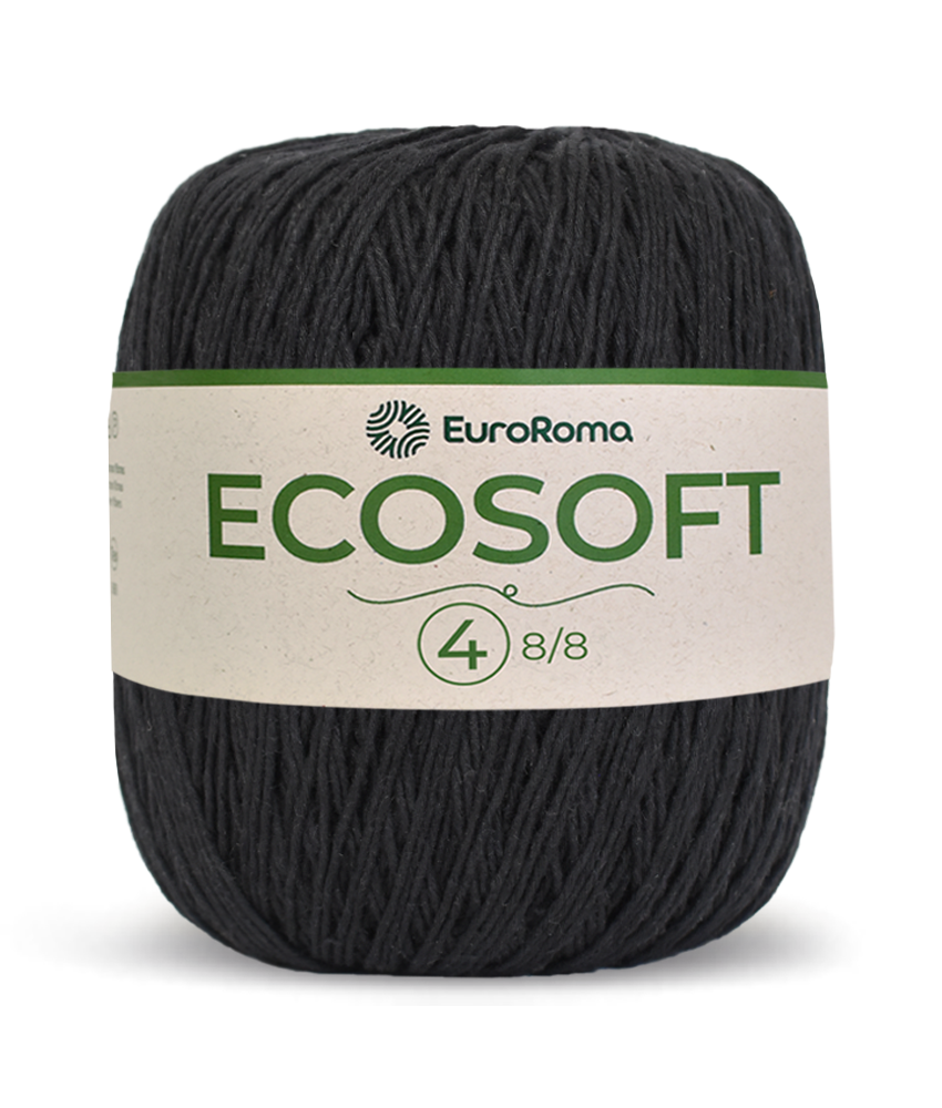 Barbante Ecosoft N4 Euroroma - 250 (Preto)