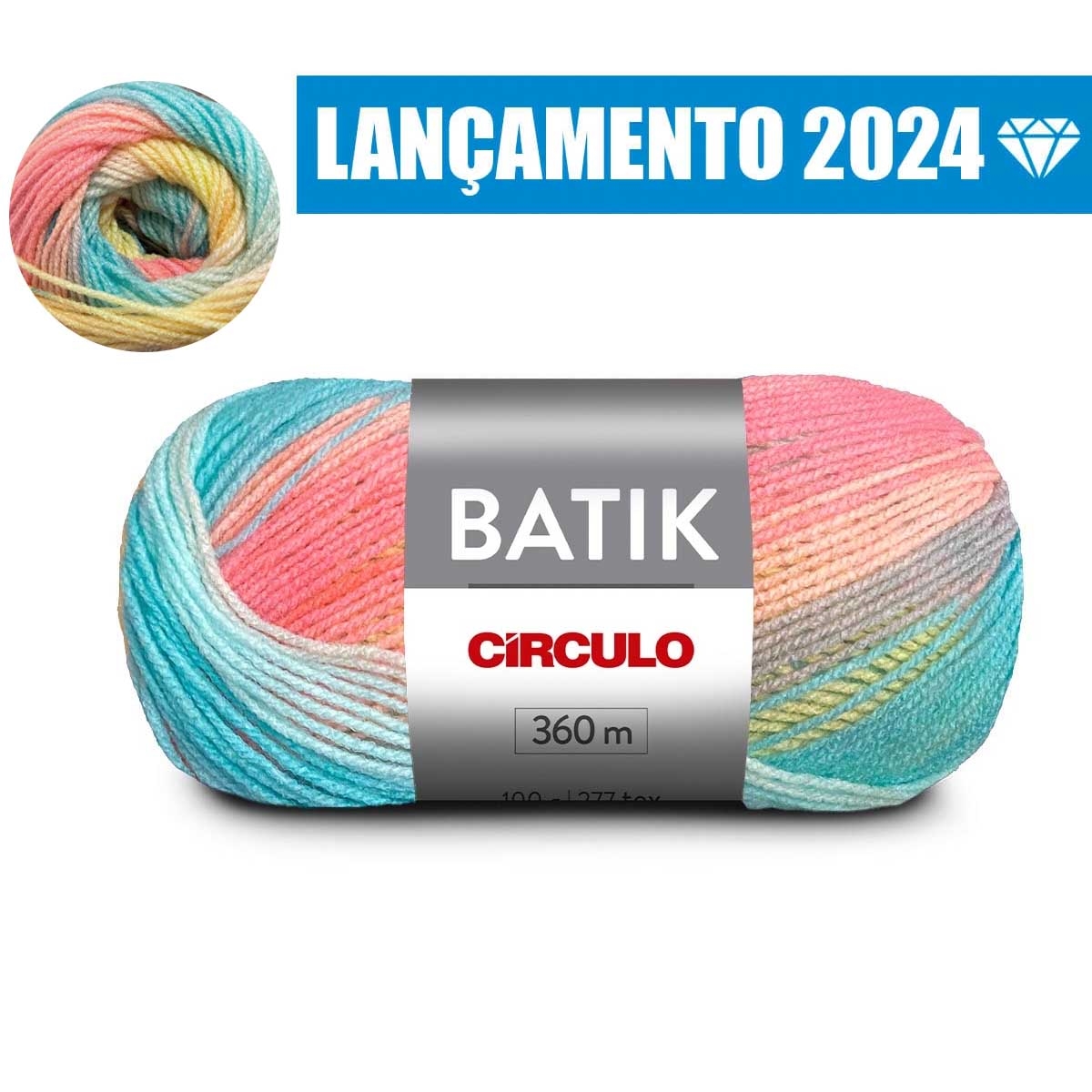 Lã Batik Círculo 9034 (Bem-me-quer)