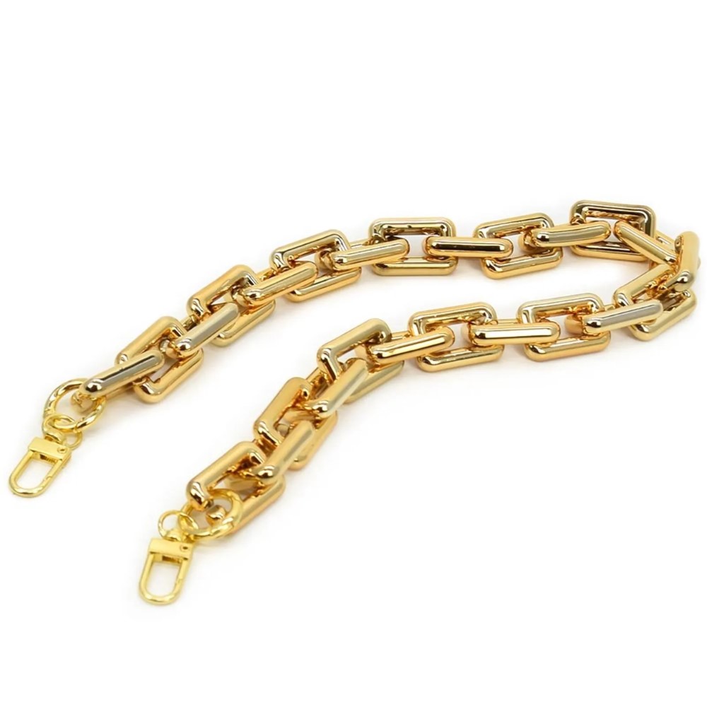 Alça Acrílica Corrente Dourada para Bolsas 45cm - Círculo