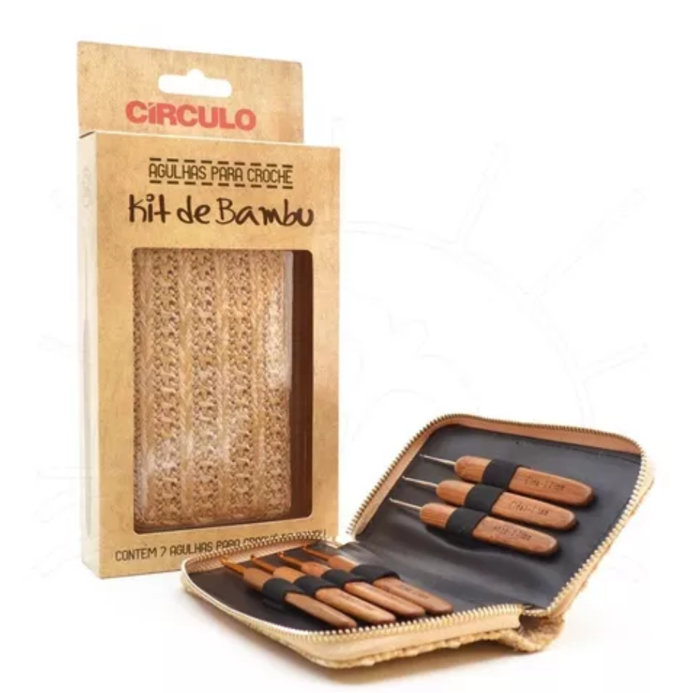 Kit Agulhas de Crochê Bambu