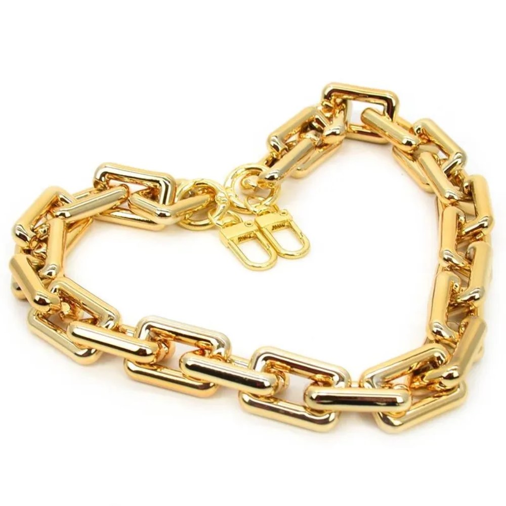 Alça Acrílica Corrente Dourada para Bolsas 45cm - Círculo