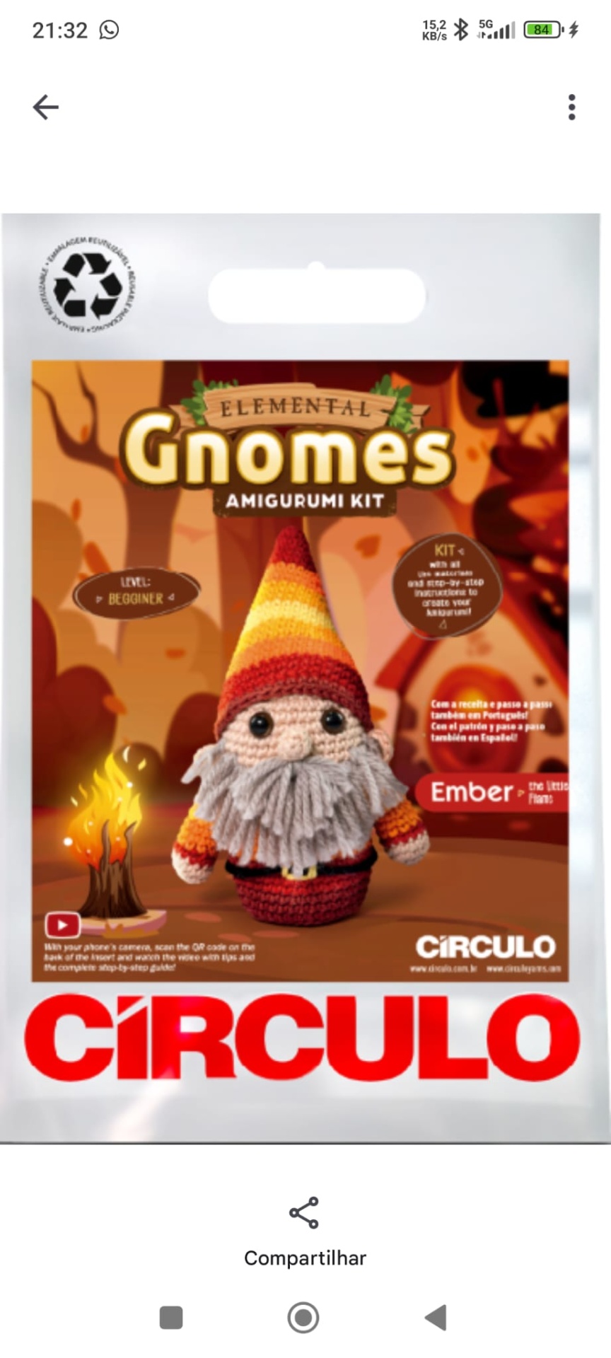 Kit Amigurumi Gnomes Círculo -  Ember