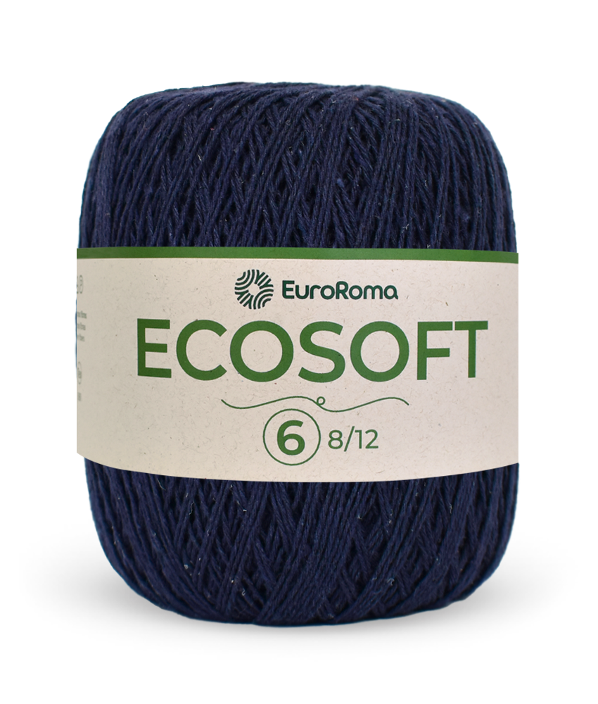 Barbante Ecosoft N6 Euroroma  - 904 (Azul Marinho)