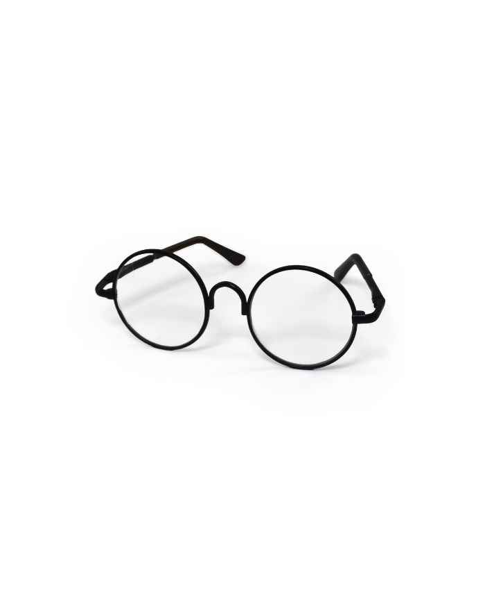 Óculos  Amigurumi Círculo Redondo  (Preto)- 8,5CM