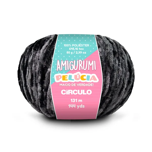 Linha Amigurumi Pelúcia Círculo 8289 (Super Black)