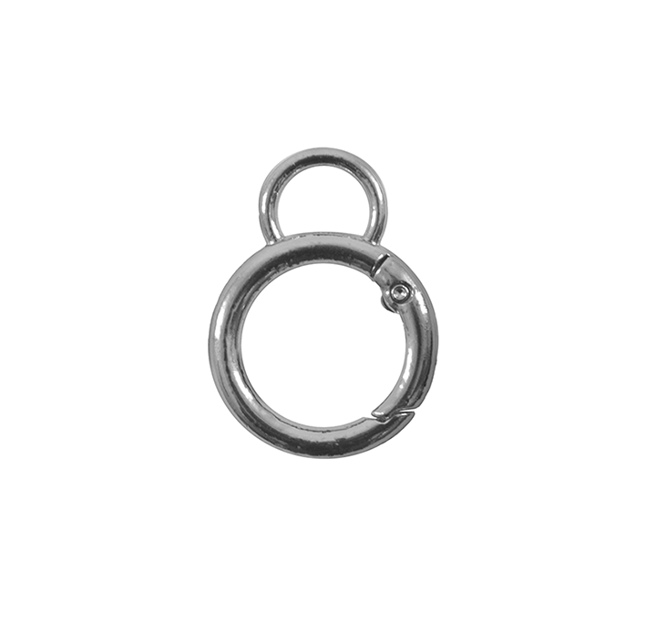 Mosquetão Bola Prateado 37 x 11mm - 6 unidades  - Círculo