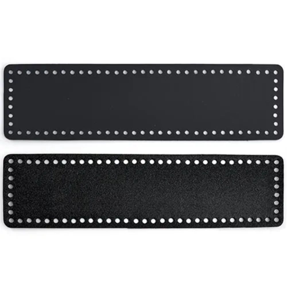 Fundo de Couro Sintética Retangular para Bolsa de Crochê 7,4 X 34 cm - Círculo