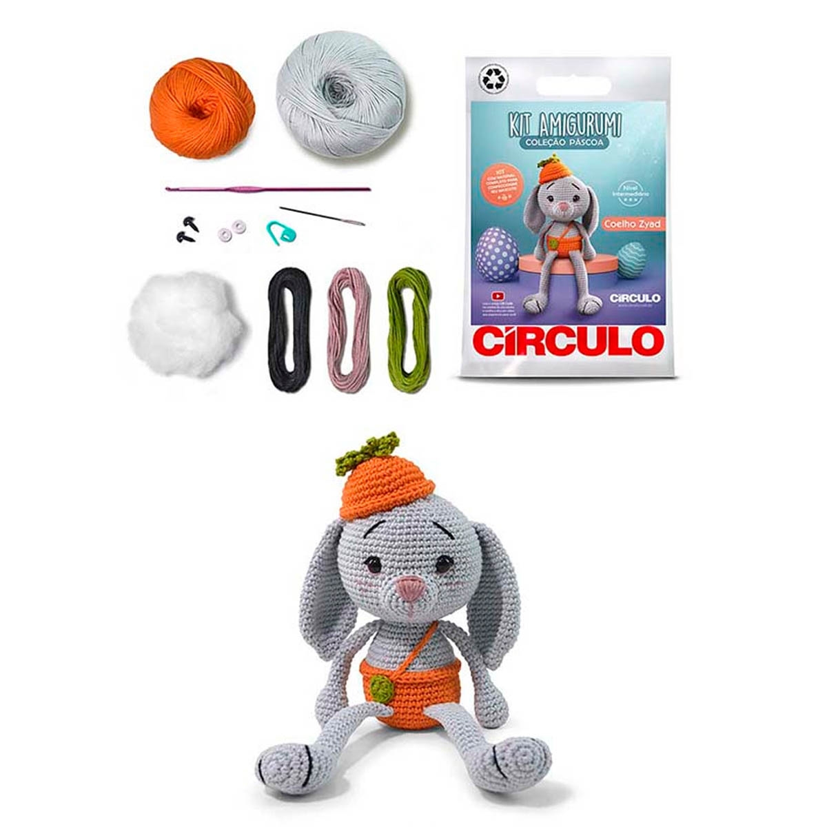 Kit Amigurumi Círculo - Coleção Páscoa -  02 (Zyad)