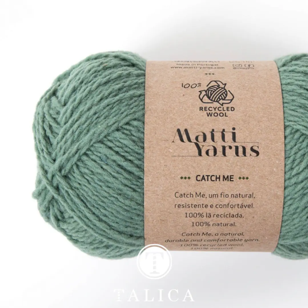 Lã Reciclda Catch Me Matti Yarns - Cor 8101 (Verde)