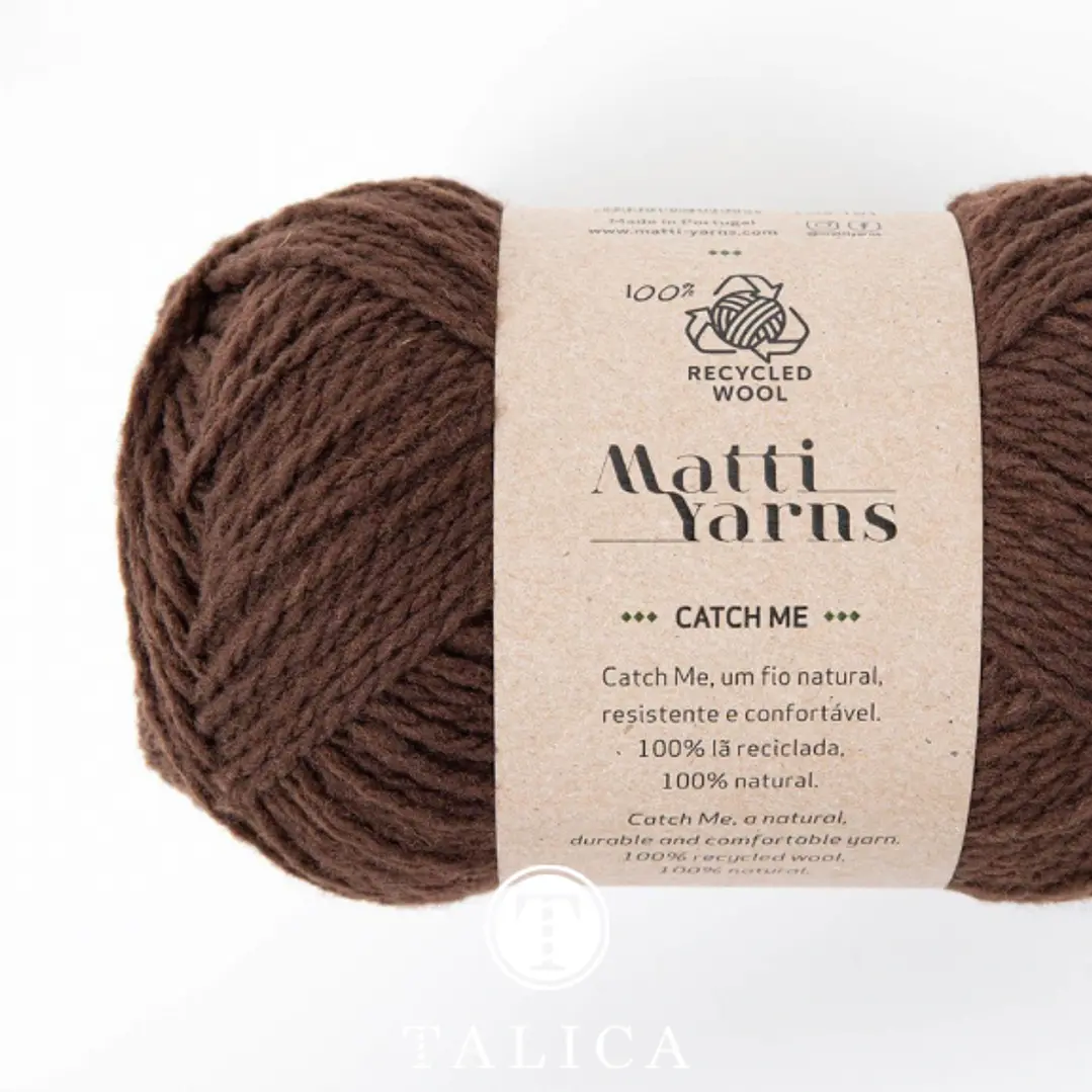 Lã Reciclda Catch Me Matti Yarns - Cor 3101 (Castanho)