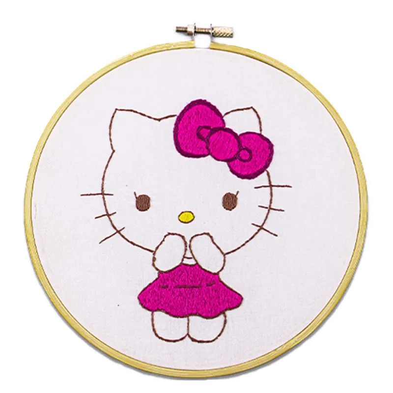 Kit Bordado Hello Kiiy Círculo - Pop