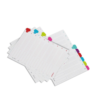 Separadores  índice Ambar de cartolina