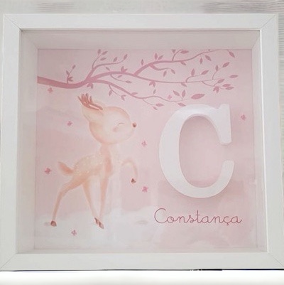 Quadro com Inicial em madeira