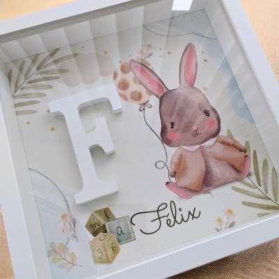 Quadro com Inicial em madeira