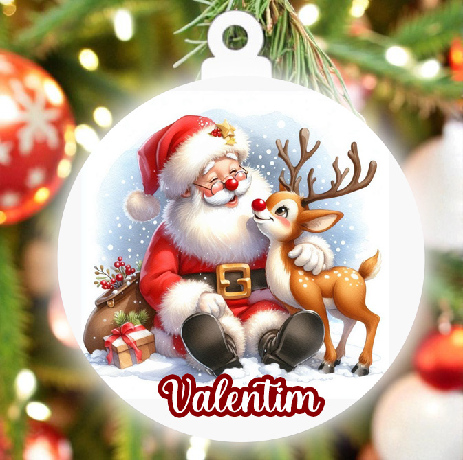 Bolas de Natal de madeira