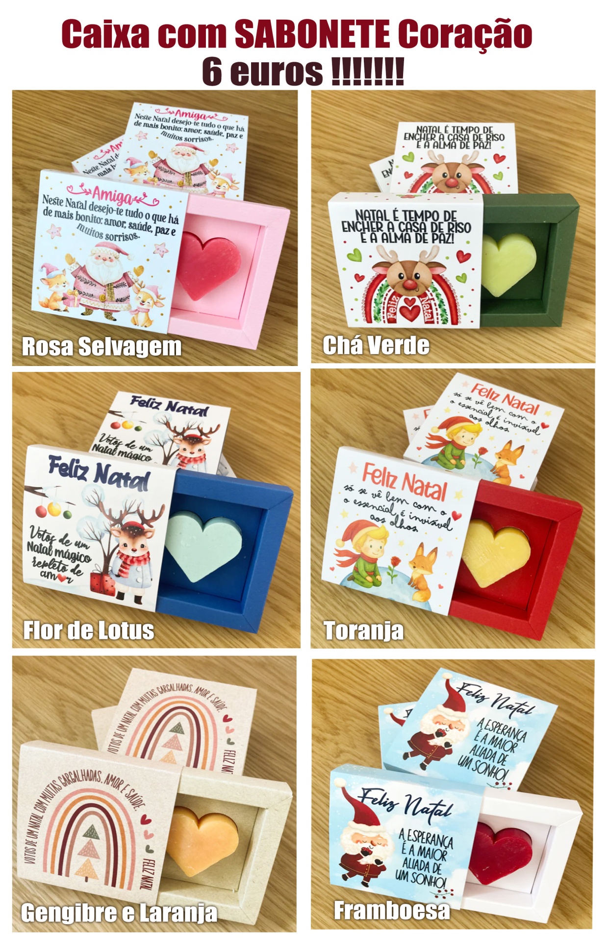 Caixa com Sabonete em formato Coração