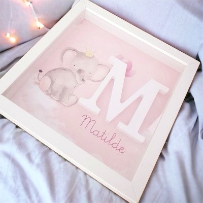 Quadro com Inicial em madeira