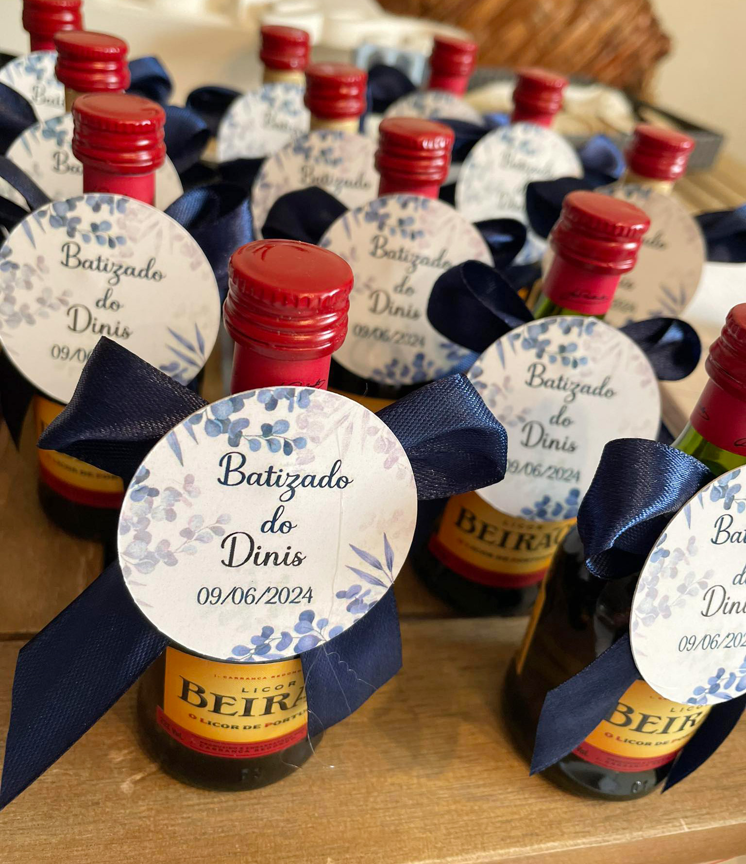 Lembrança Miniatura Licor Beirão com Rótulo Personalizado.