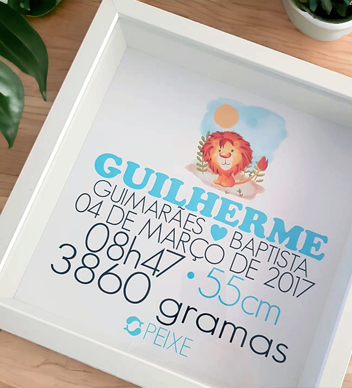 Quadro com Dados de Nascimento