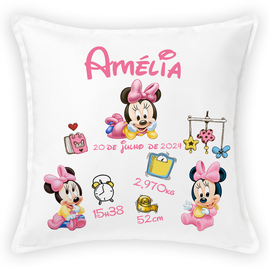Almofada com dados de nascimento