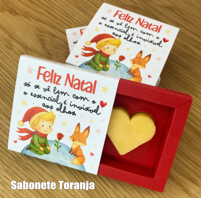 Caixa com Sabonete em formato Coração