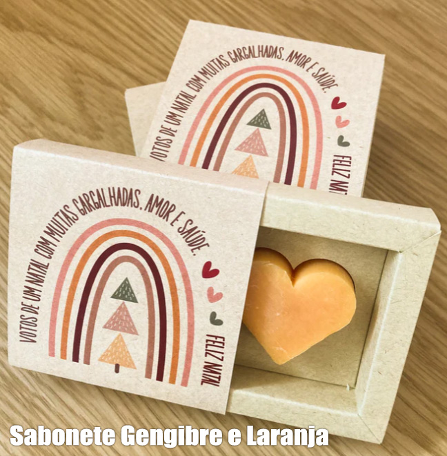 Caixa com Sabonete em formato Coração