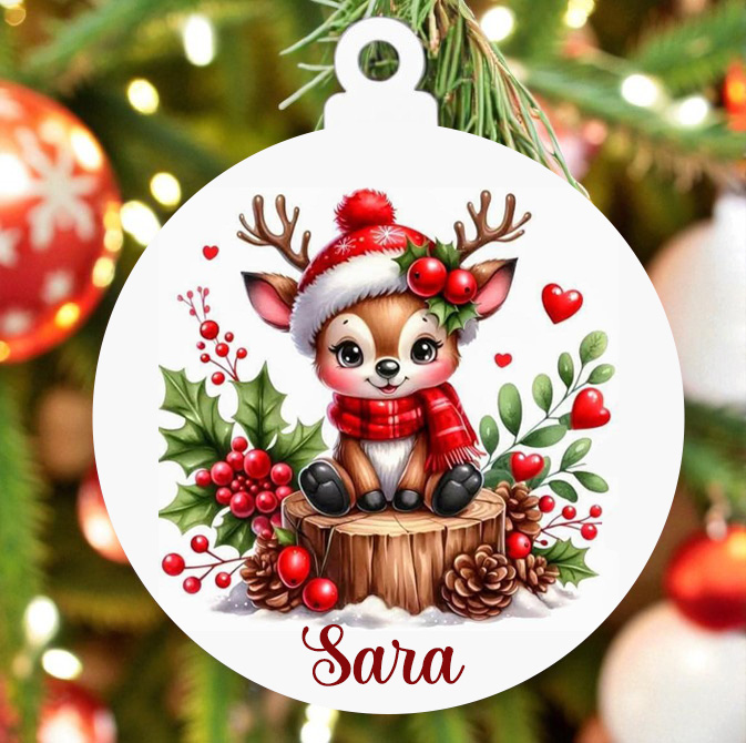 Bolas de Natal de madeira