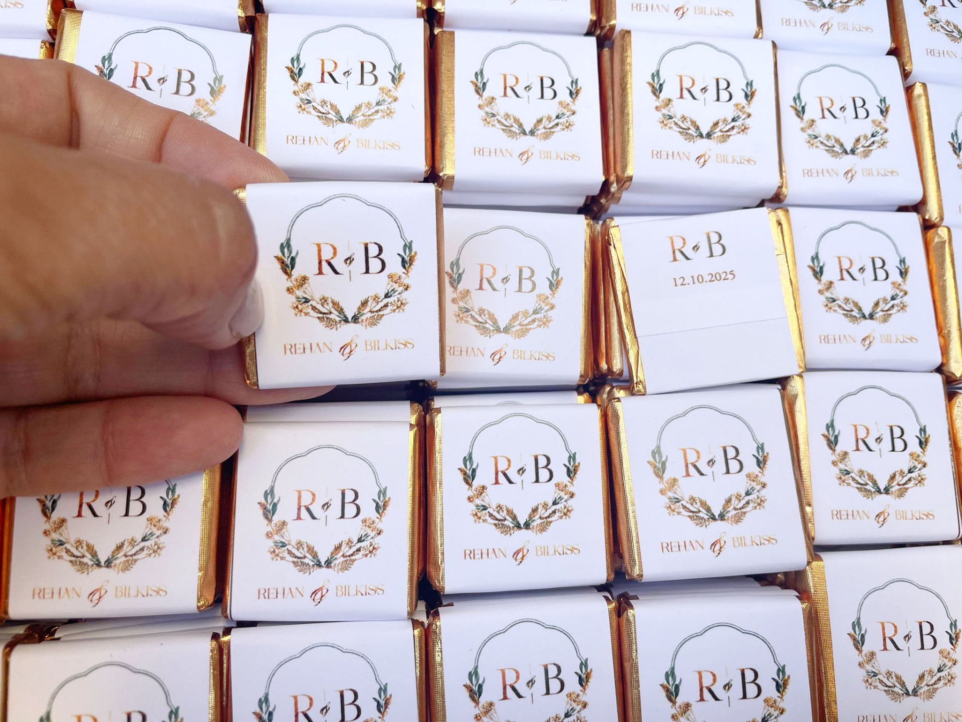 Mini chocolates personailzados