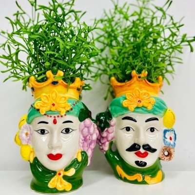 Cabeça Siciliana Mulher (Verde)