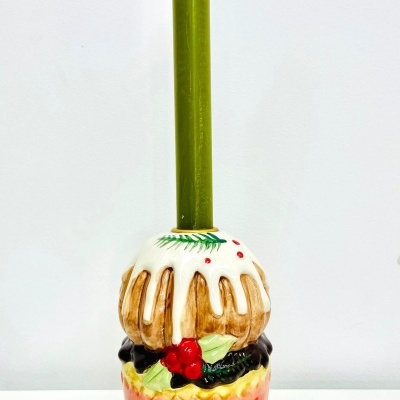 Porta-velas Bolo de Natal