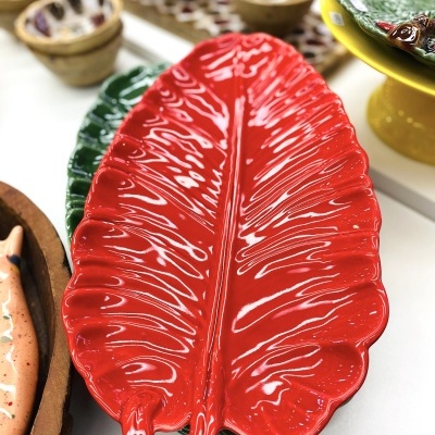 Travessa Folha de Bananeira (vermelha)