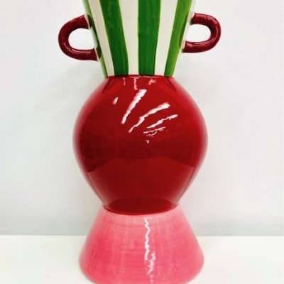 Jarra Riscas Verde/Vermelho