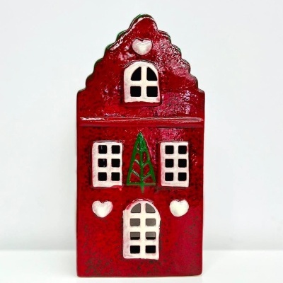 Porta-velas Casinha de Natal