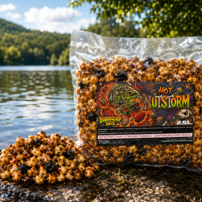 Hot Nutstorm – Mistura Premium de Partículas com Amendoins, Chili e Pimenta Preta 2,5l