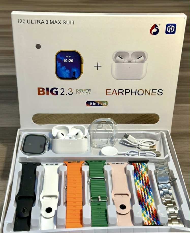 Smartwatch + Earphones i20 ULTRA 3 MAX Smartwatch + Earphones i20 ULTRA 3 MAX