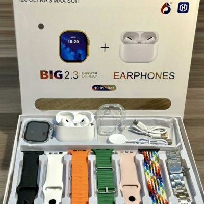 Smartwatch + Earphones i20 ULTRA 3 MAX