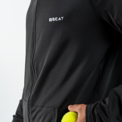 Casaco Desportivo com Capuz (Preto)