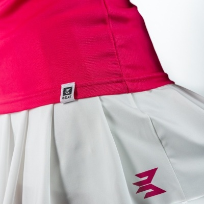 Saia de Padel Plissada Beat4 (Branca/Fuschia)