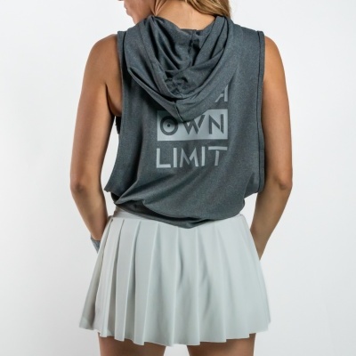 T-shirt sem Mangas com Capuz Beat4 (Cinzento escuro)